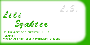 lili szakter business card